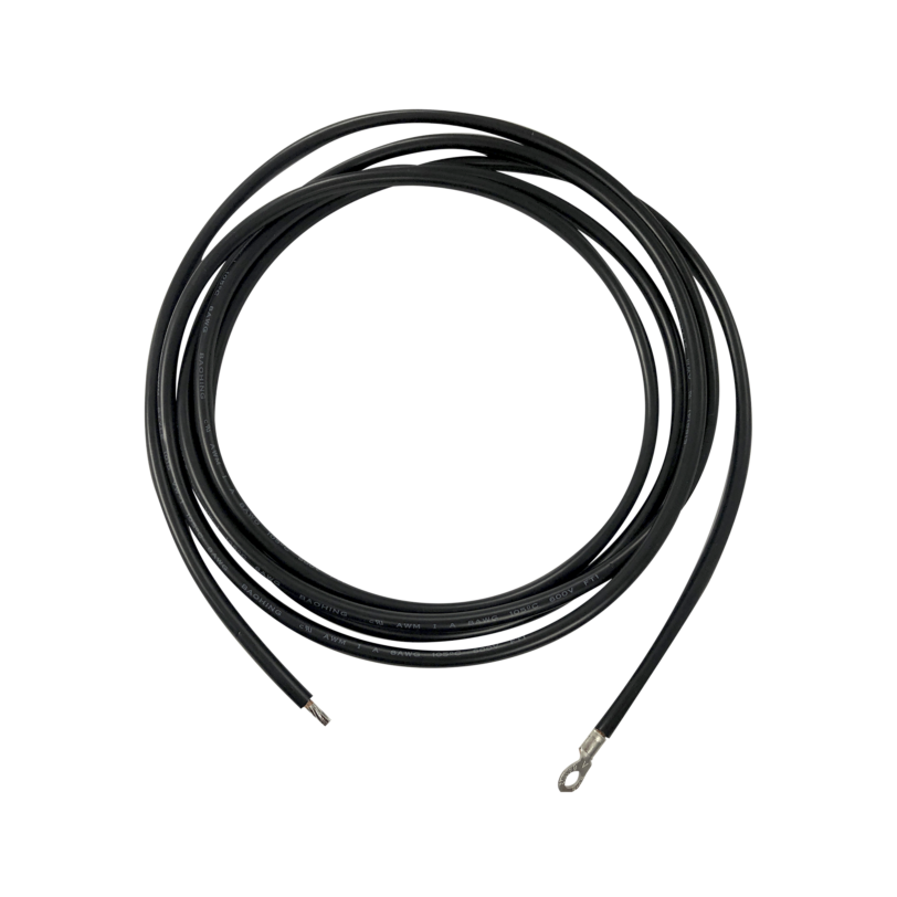 Cable para Controlador, 3.0 m, Negro, Calibre 8 AWG con Terminal de Ojo en un Extremo