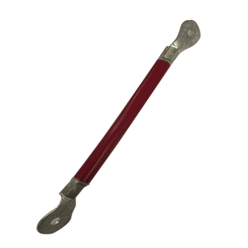 Cable para Baterías,  0.2 m, rojo, Calibre 2 AWG con Terminales de Ojo en Ambos Extremos