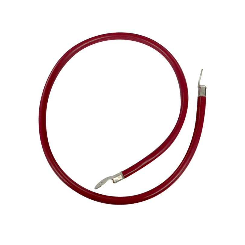 Cable para Baterías,  1 m, Rojo, Calibre 2 AWG con Terminales de Ojo en Ambos Extremos