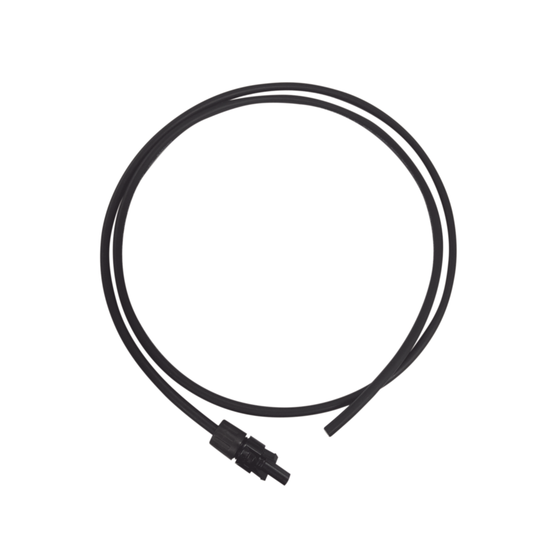 Cable Fotovoltaico 1.5 m, Negro, Calibre 10 AWG con Terminal MC4-H en un Extremo