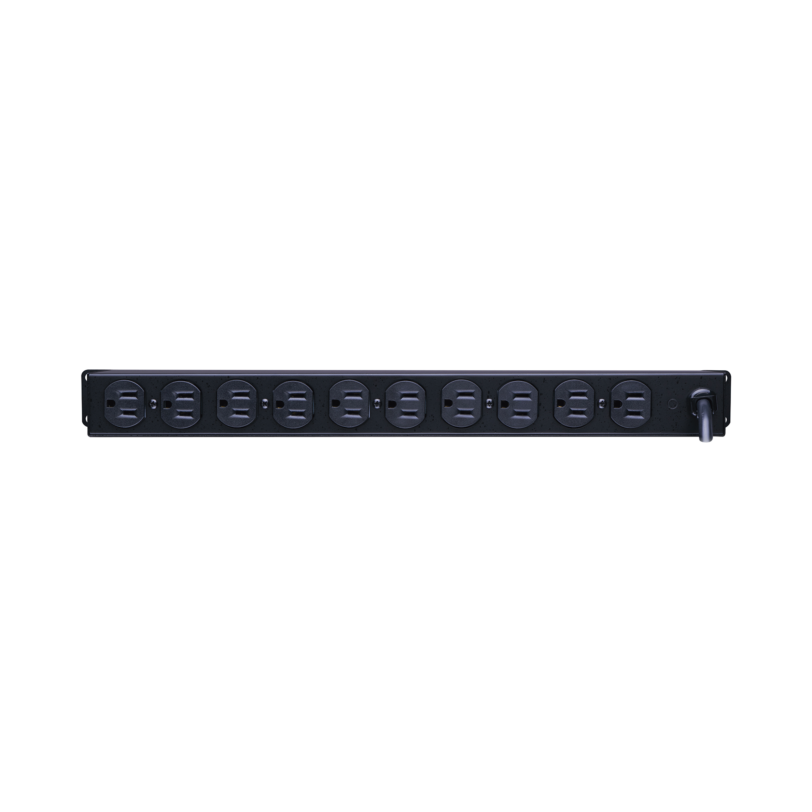PDU Básico Para Distribución de Energía, Con 10 Tomas NEMA 5-15R Traseras, 1UR, 15 Amp, 120 Vca