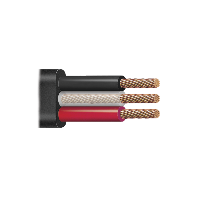 Cable trifásico plano para bomba sumergible 3 X 10 AWG Venta / metro.