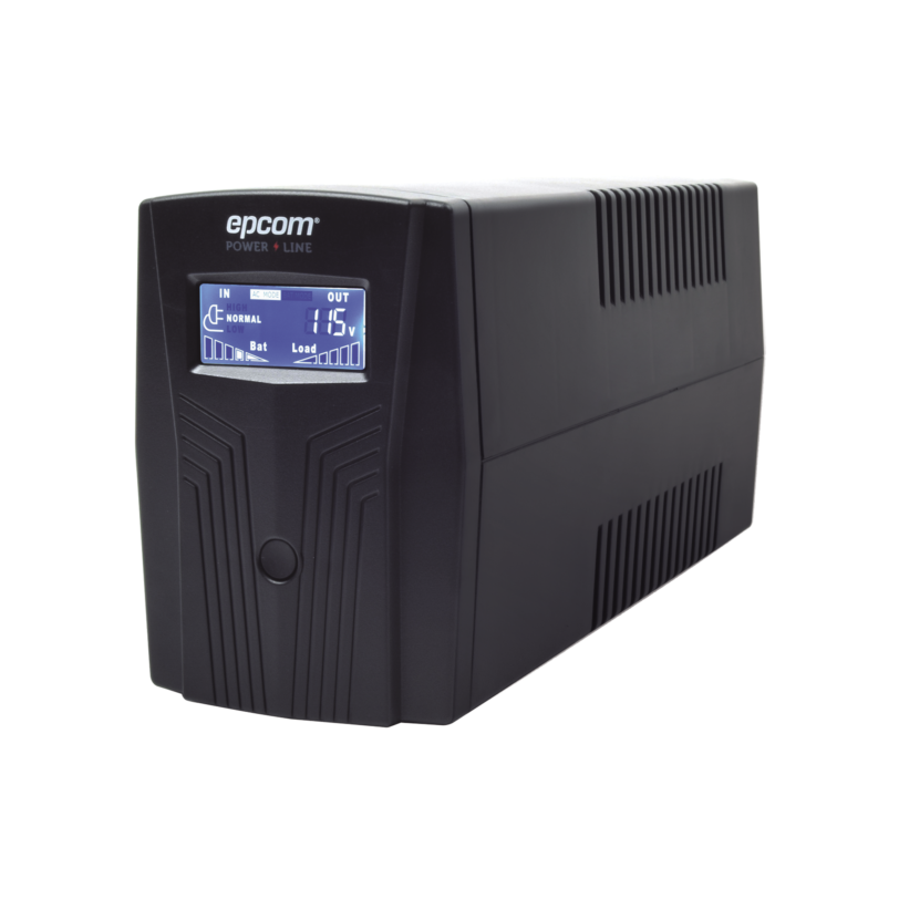 UPS de 600VA/360W / Topología Línea Interactiva / Entrada y Salida 120 Vca / Regulador de Voltaje AVR 80-150 Vca / Clavija NEMA 5-15P / 4 Tomas NEMA 5-15R