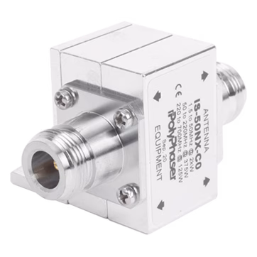 Protector RF Coaxial Para 1.5 a 700 Mhz Con Conectores N Hembra en Ambos Lados Con Ceja Lateral, 10 Años de Garantí­a