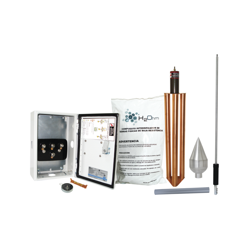 Kit de Pararrayo con Punta con Diámetro de Protección de 160 metros.