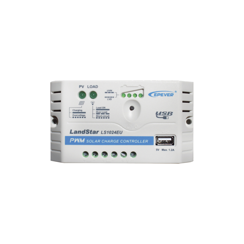Controlador Solar PWM 12/24 V 10 A, salida USB