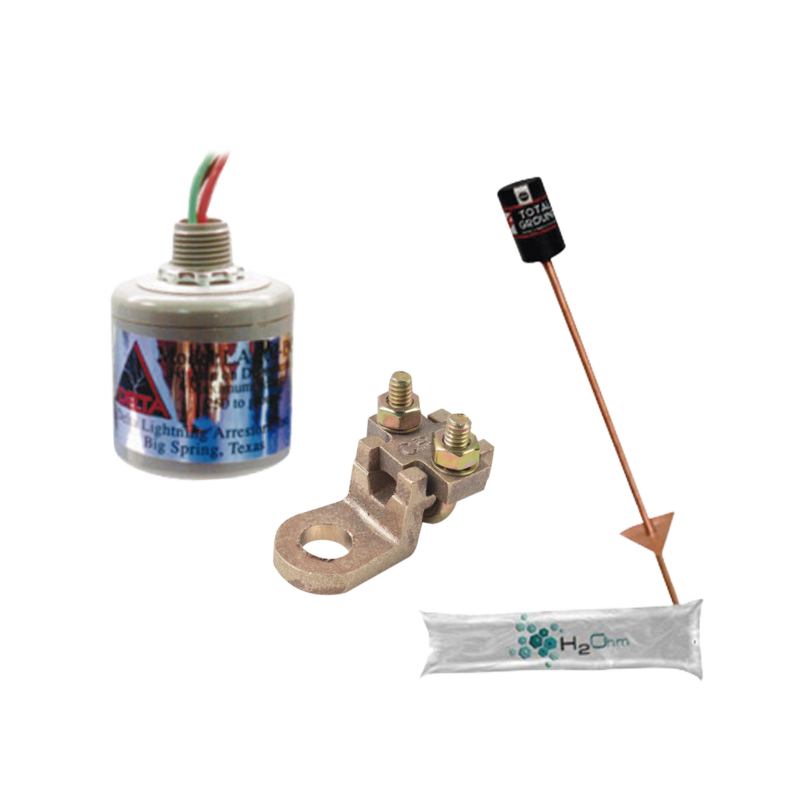 Kit de Tierra Física con Supresor de Descargas Atmosféricas en CD