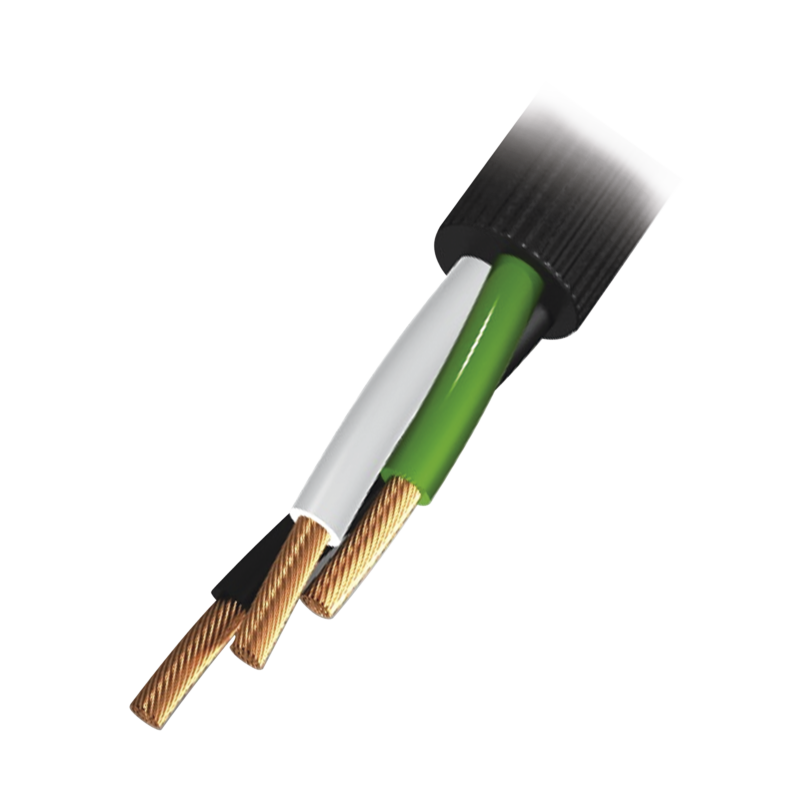 Cable de Uso Rudo 3 Hilos Calibre 12 AWG, Hasta 600 V. Rollo de 100 m.