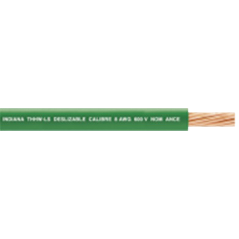 Cable de Cobre Recubierto THW-LS Calibre 14 AWG 19 Hilos Color Verde (100 metro)