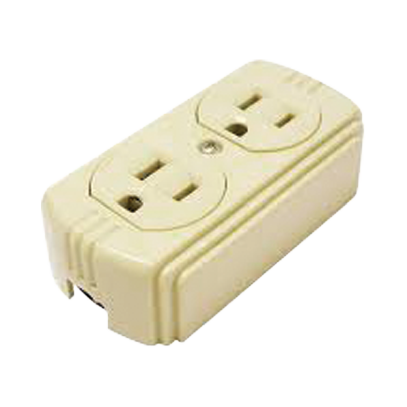 Contacto Dúplex 127 Vca, 15 A Max. Para Sobreponer (Sin perforar la superficie).