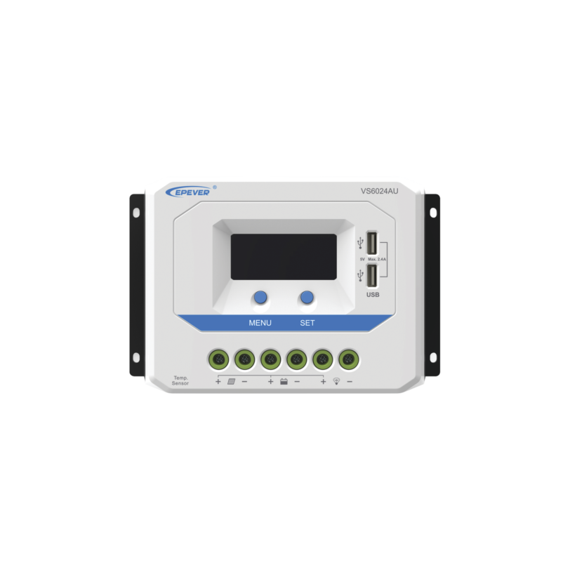 Controlador Solar de Carga PWM 12/24V 60 A, Salida USB