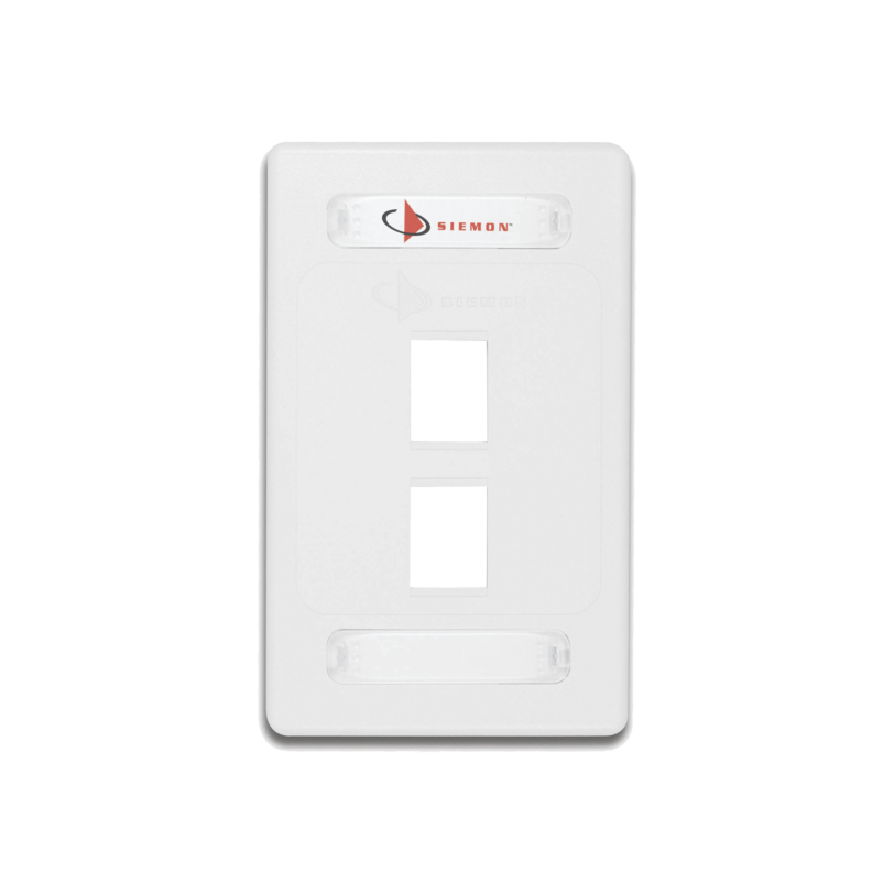 Placa de Pared Modular 10G MAX de 2 Salidas, Color Blanco