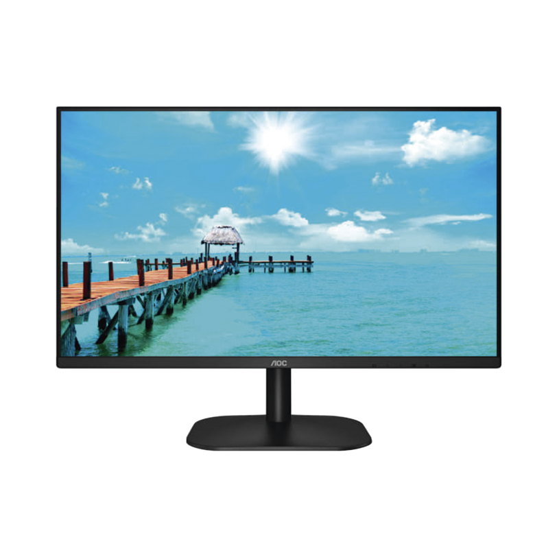 Monitor LED de 27" VESA, Resolución 1920 x 1080 Pixeles,  Entradas de Video VGA / HDMI. Panel IPS LCD  Backlight LED. Ultra Delgado