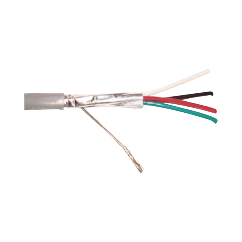 Cable Calibre 18, 4 Conductores, Blindado, 305 Metros, Riser, UL, Color Gris, Hecho en México
