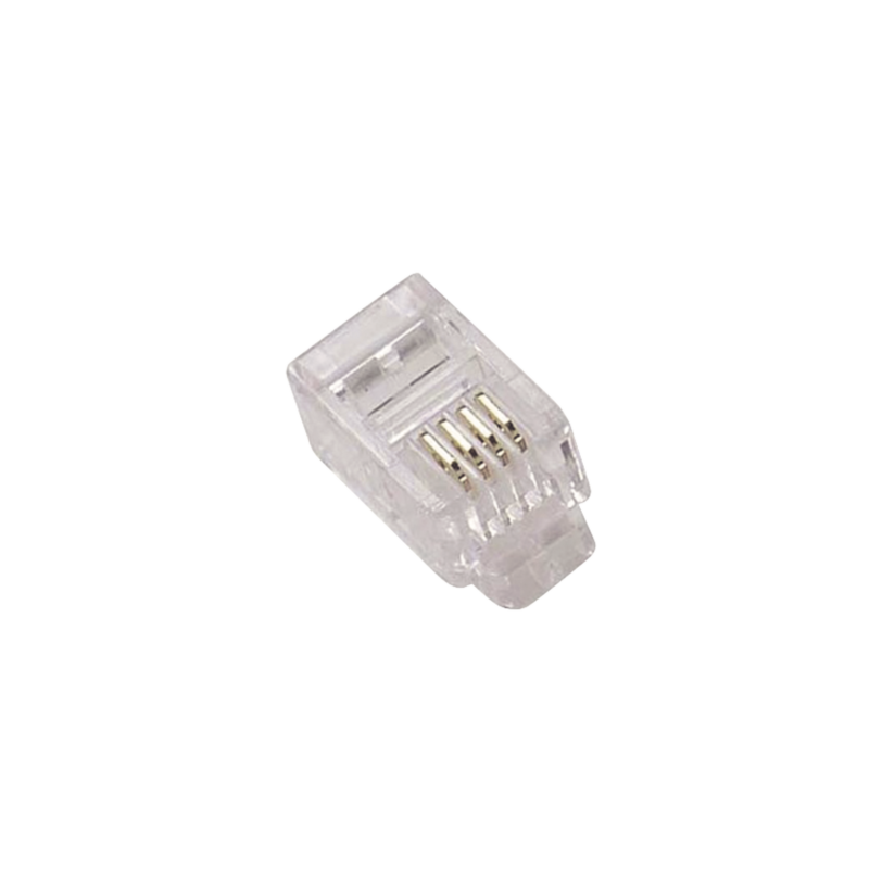 Conector Plug Modular para cable telefónico RJ11 6p4c