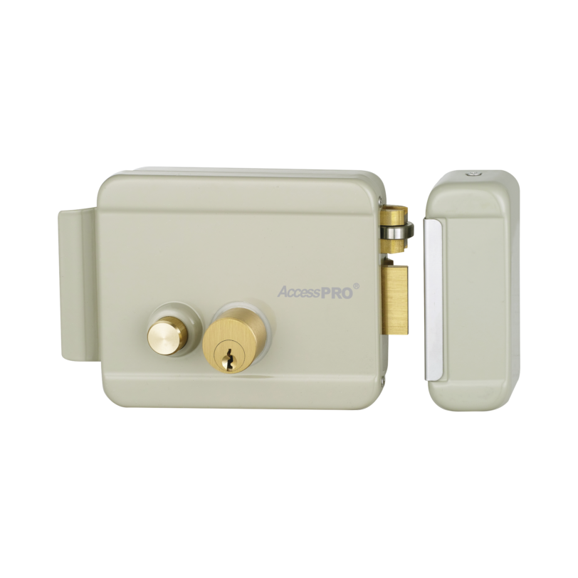Cerradura Eléctrica con botón de salida/ Incluye Llave  / Exterior / Derecha