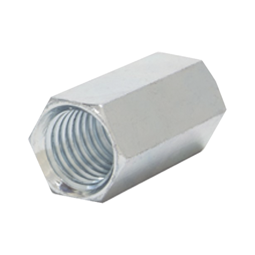 Cople hexagonal roscado cuerda maquina galvanizado de 6.5 mm (1/4)