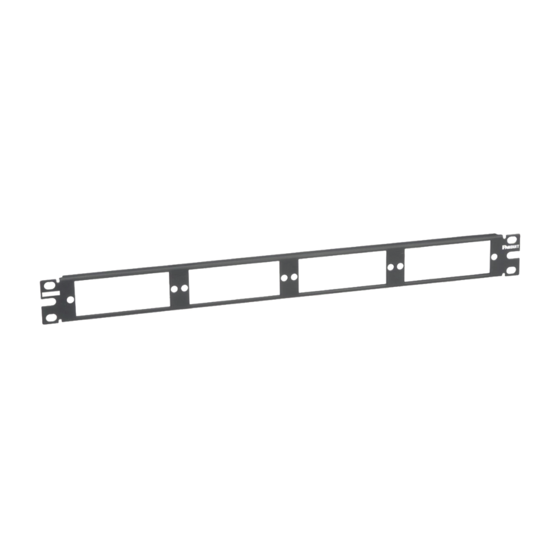 Patch Panel de Fibra Óptica, Para 4 Placas Acopladras FAP o FMP, Color Negro, 1UR