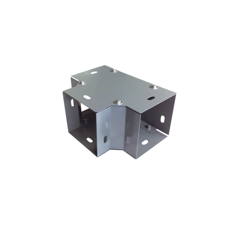 Derivación T horizontal 100 x 100 mm, fabricado en lámina de acero al carbón