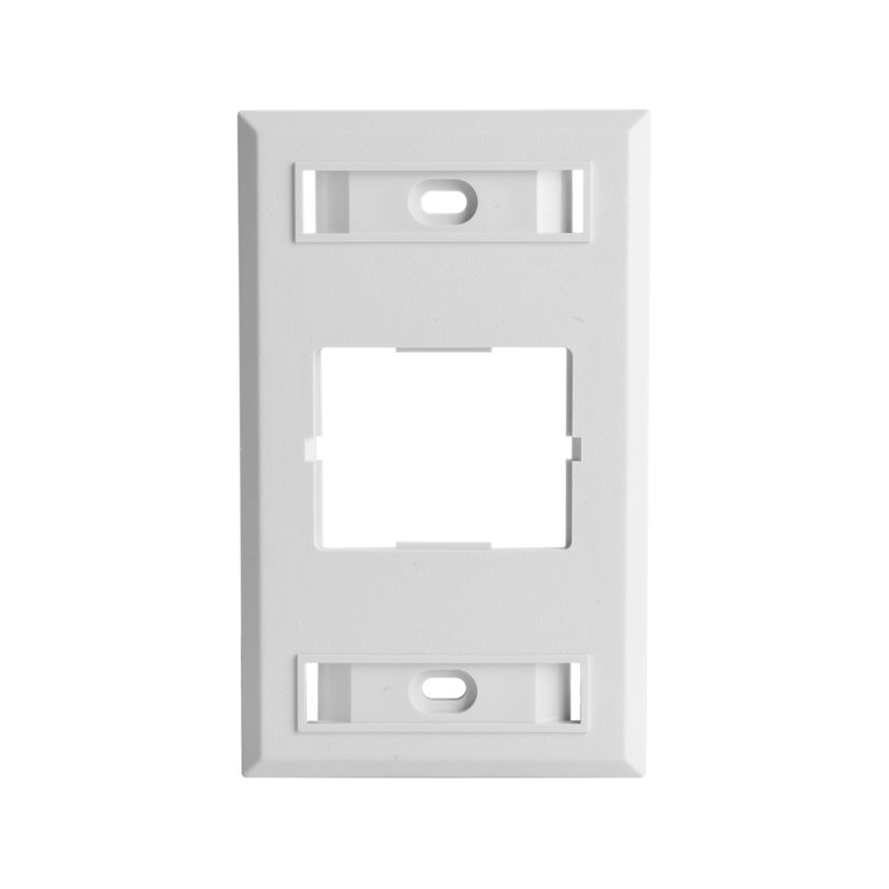 Placa de Pared CT, Para un Acoplador, Color Blanco, Versión Bulk (Sin Empaque Individual)