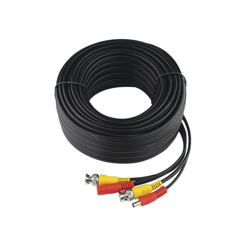 Cable Coaxial armado con conector BNC y Alimentación, longitud de 40m, Optimizado para HD ( TurboHD, HD-SDI, AHD )