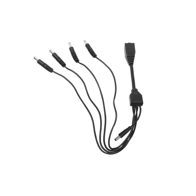 Cable con 5 Vías para Alimentar 4 Cámaras TURBOHD y DVR TURBOHD epcom / HIKVISION