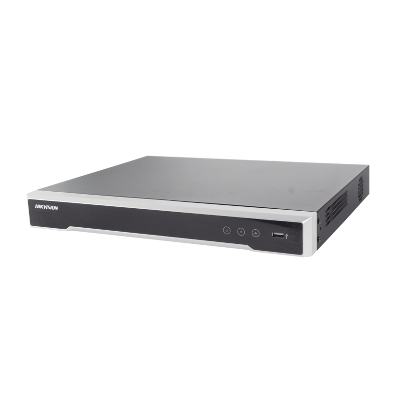 NVR 8 Megapíxel (4K) / 8 canales IP / 8 Puertos PoE+ / 2 Bahías de Disco Duro / Switch PoE 300 mts / HDMI en 4K