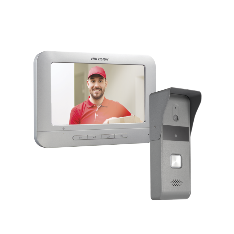 Kit de Videoportero Analógico con Pantalla LCD a Color de 7" / Frente de Calle para Exterior IP65