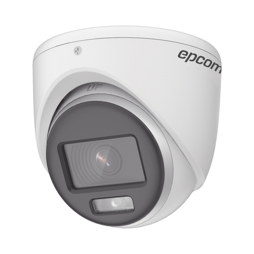 Turret TURBOHD 1080p / Imagen a color 24/7 / Lente 2.8 mm / METAL / Luz Blanca 20 mts / Exterior IP67 / TVI-AHD-CVI-CVBS / dWDR