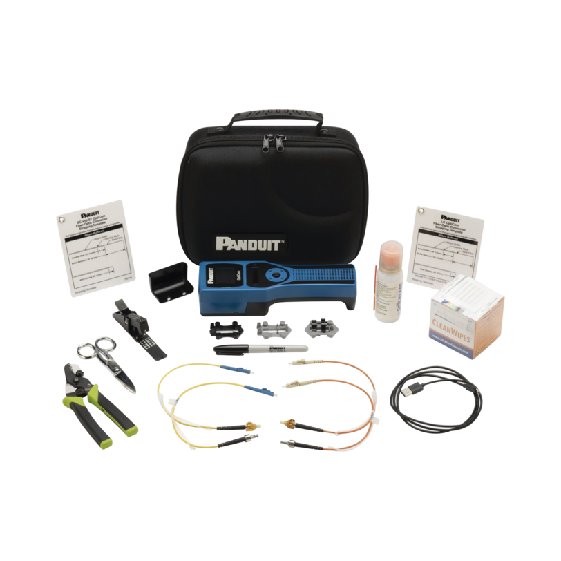 Kit de Herramientas OptiCam 2, Para Terminación de Conectores de Fibra Optica Pre-Pulidos de Panduit, Incluye Desforradora y Cleaver
