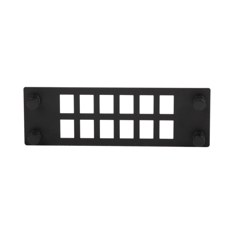 Placa Para 12 Adaptadores de Fibra Óptica, Uso con Gabinetes FPONE3 y FPONE4