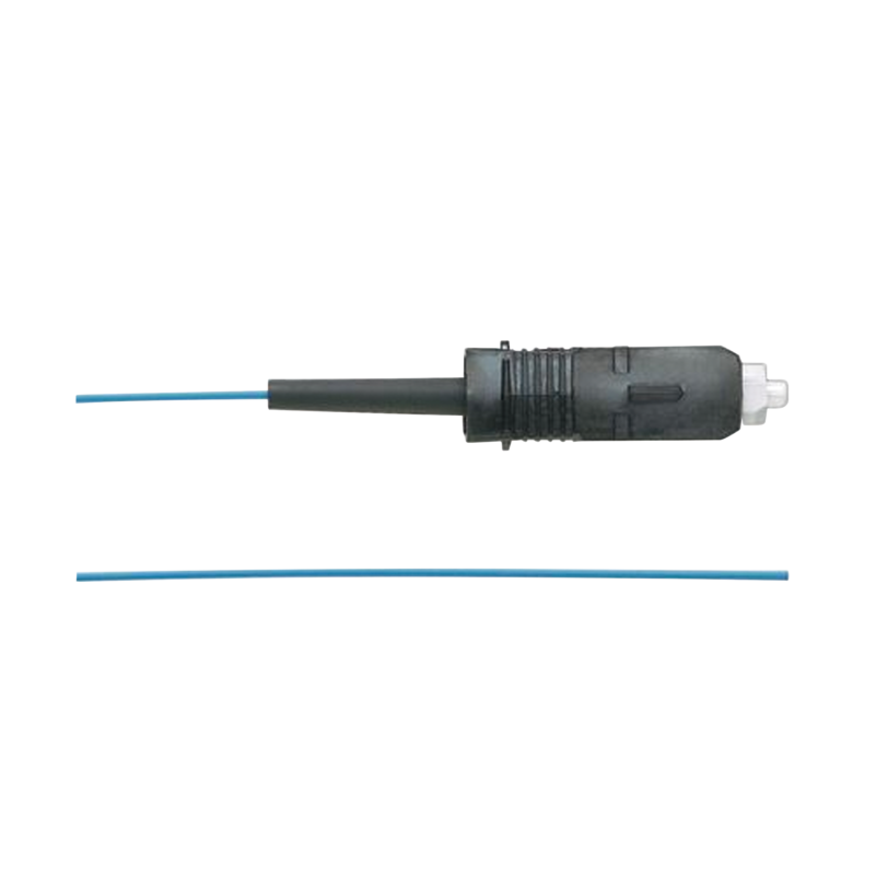 Pigtail de Fibra Óptica SC Simplex, Multimodo OM4 50/125, 900um, Color Aqua, 1 Metro