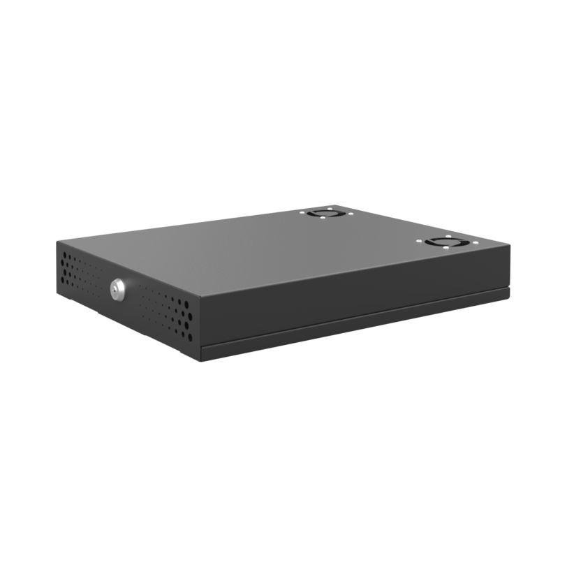 Gabinete Metálico de Seguridad para DVR/NVR. Tamaño Max. de DVR/NVR: 315 x 62 x 288 mm (An. x Al. x Prof.)