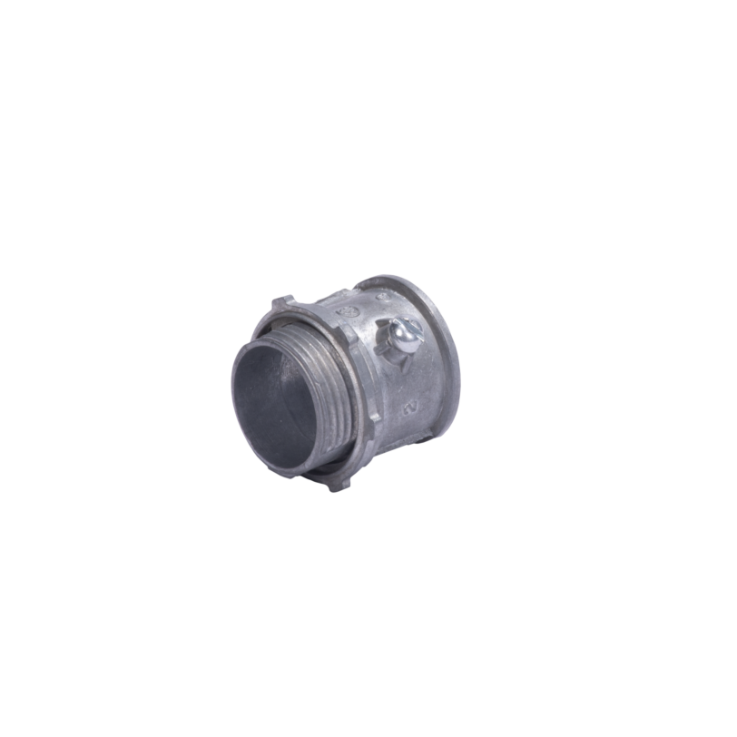 Conector 2 (52mm) pared delgada con tornillo galvanizado etiqueta verde
