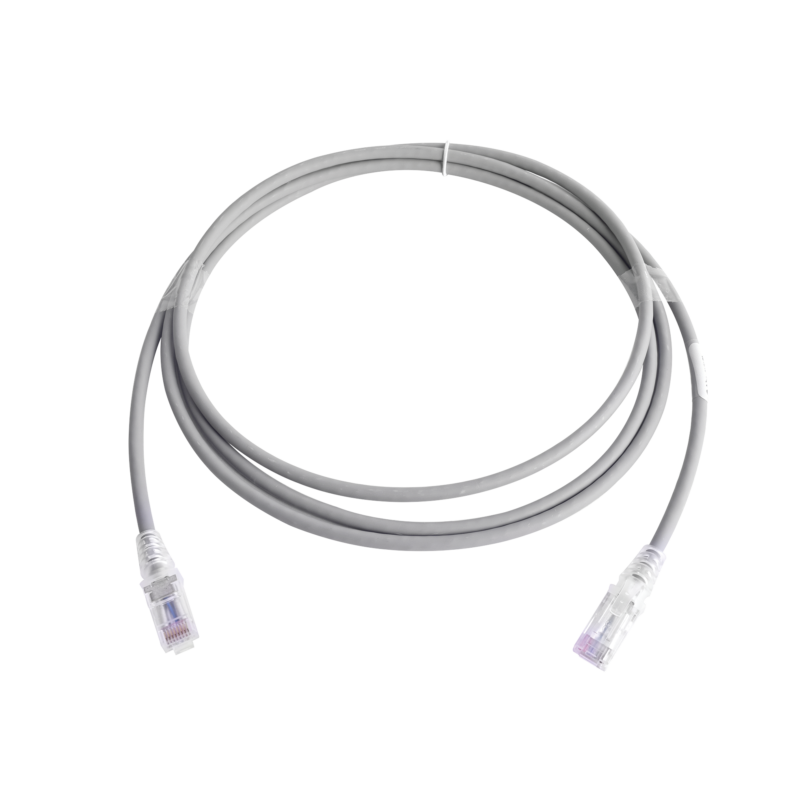 Patch Cord MC6 Modular Cat6 UTP, CM/LS0H, 7ft, Color Gris, Versión Bulk (Sin Empaque Individual)