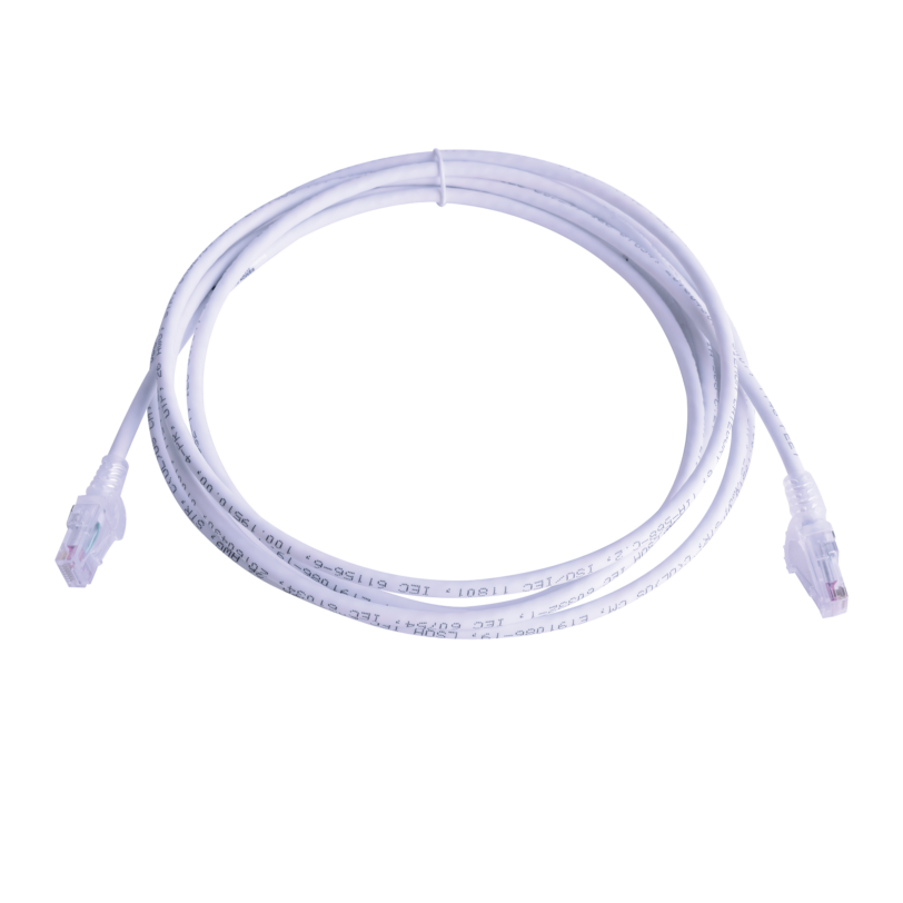 Patch Cord MC6 Modular Cat6 UTP, CM/LS0H, 10ft, Color Blanco, Versión Bulk (Sin Empaque Individual)