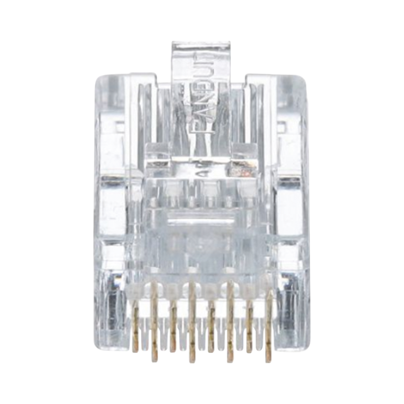 Plug RJ45 Cat5e, Para Cable UTP de Calibres 24-26 AWG, Chapado en Oro de 50 micras, Bolsa de 50 piezas