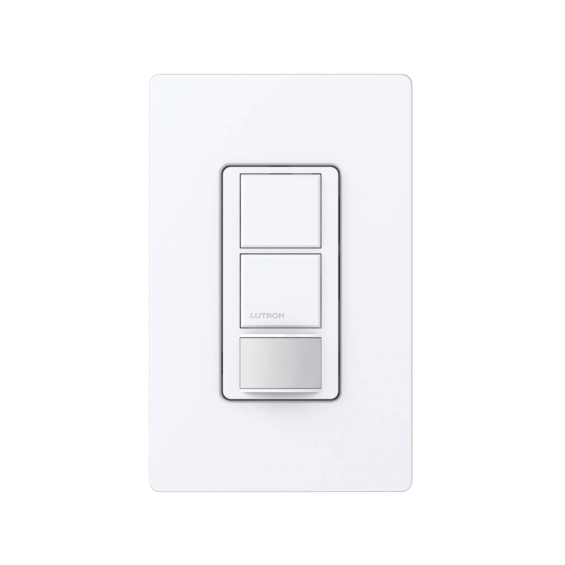 Switch on/off / Linea Maestro doble circuito, sensor de ocupación, un solo polo, no requiere neutro, 120-227v