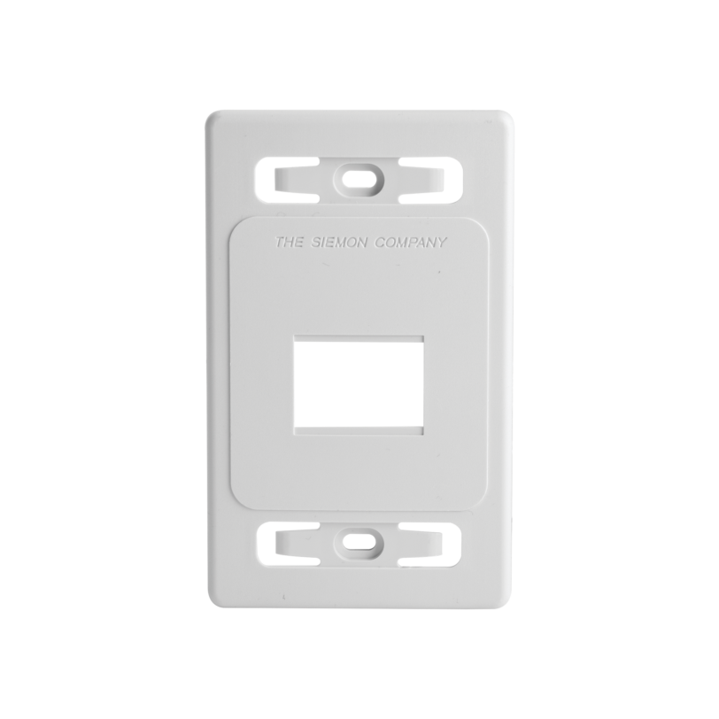 Placa de pared modular MAX, de 2 salidas, color blanco, version bulk (Sin Empaque Individual)