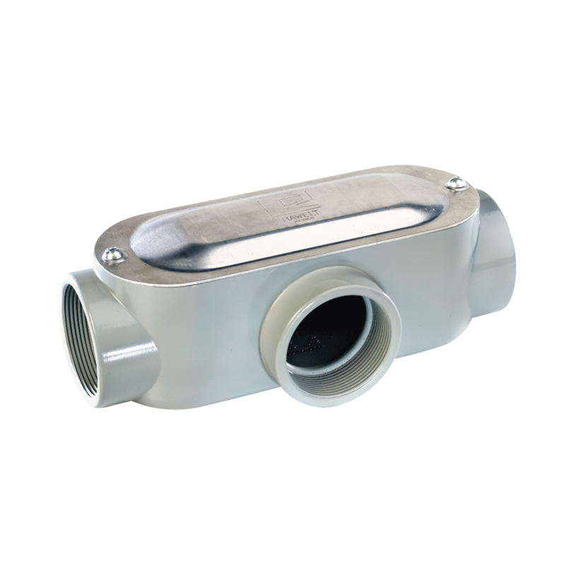 Caja Condulet tipo T de 3/4" (19.05 mm) Incluye tapa y tornillos.