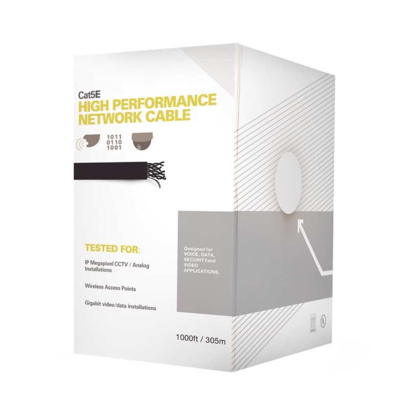 Paquete de 10 cajas de Cable Cat5e CCA para Interior Color Gris.