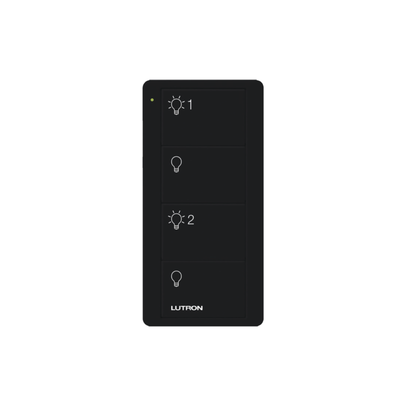 Control remoto PICO inalámbrico con 4 botones  encender/apagar grupo/escenas,  complemente con un atenuador o switch on/off