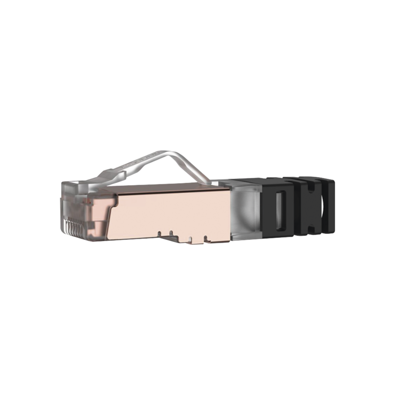 Plug RJ45 Cat6 Blindado, Para Cable Calibre 24-26 AWG, Chapado en Oro de 50 micras, Bolsa de 100 piezas