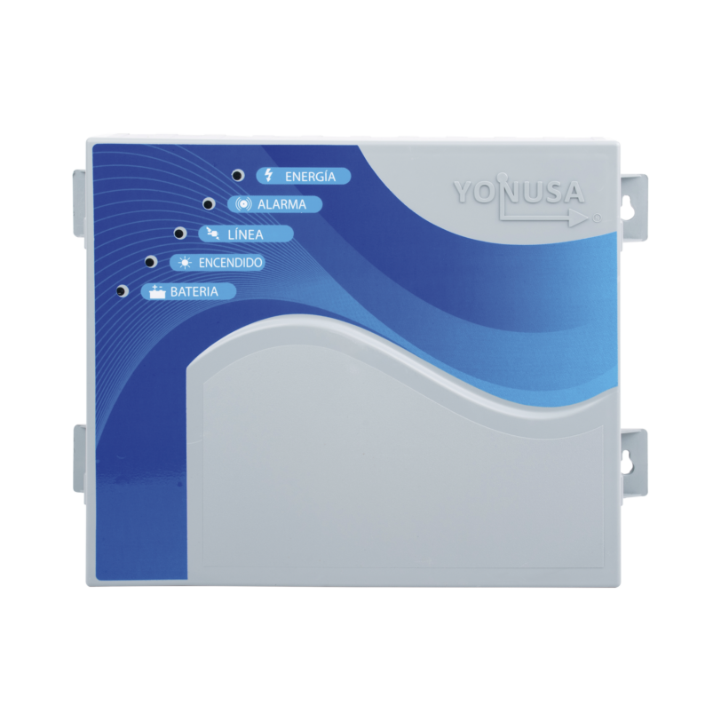 Energizador de 12,000Volts-1.2JOULES/700 Mts de protección para 5 Lineas/Activado por Atenuación de voltaje,Corte de línea o Aterrizamiento de la línea/Integración a panel de Alarma.