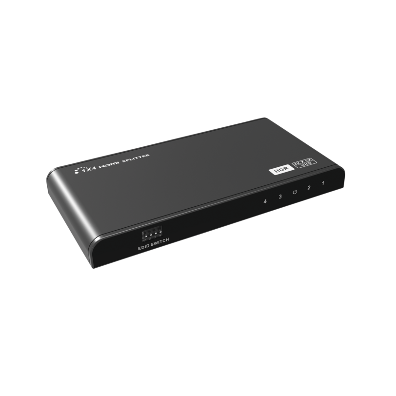 Divisor HDMI 1 a 4 / Salida 4K x 2K @ 60Hz & HDR / Compatible con HDMI2.0,HDCP2.0 / Soporta entrada de 10m y salida hasta 10m