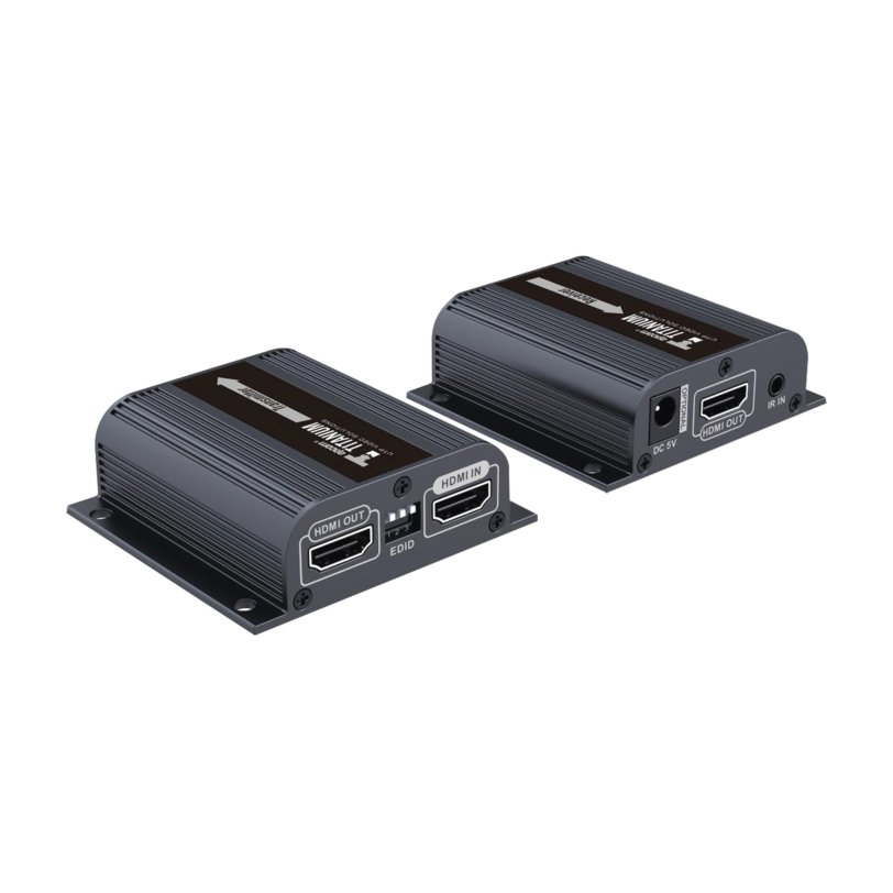 Kit extensor HDMI con loop de salida, para distancia de 50 metros con cable Cat 6 , Solo una fuente de alimentación en el transmisor, con control IR, 1080 p @ 50/60 Hz , compatible con HDCP.