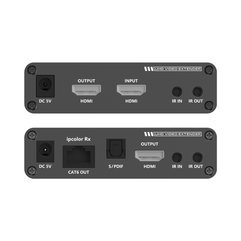 Kit extensor, por cable UTP hasta 70 metros, 4K, con IR bidireccional, soporta  conexión en cascada, hasta 700 metros
