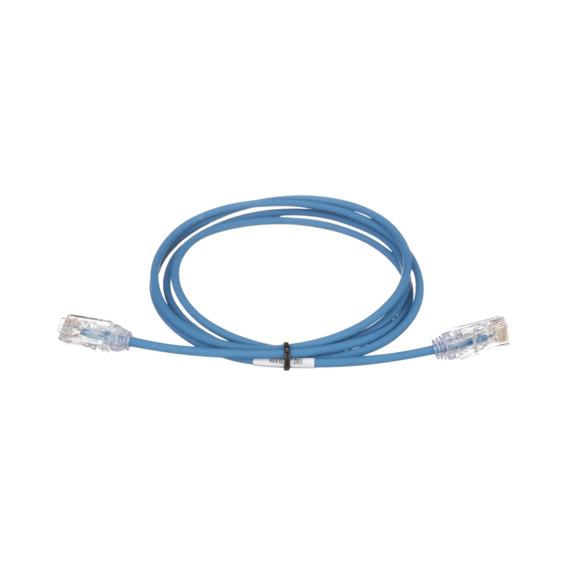 Cable de Parcheo TX6, UTP Cat6, Diámetro Reducido (28AWG), Color Azul, 5ft