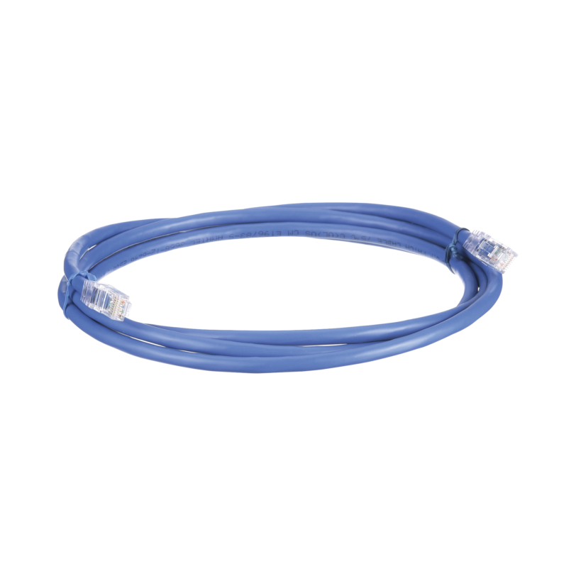 Cable de Parcheo UTP, Cat6A, 24 AWG, CM, Color Azul, 3ft