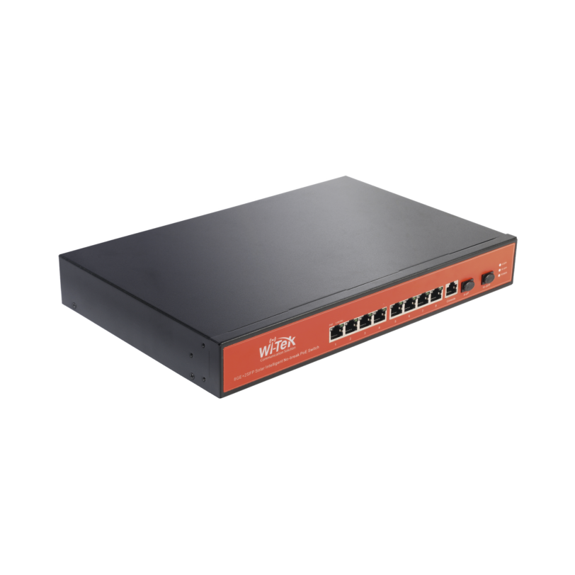 Switch Administrable Capa 2 de 8 puertos 10/100/1000 PoE + 2 x SFP Gigabit, con respaldo para energía solar